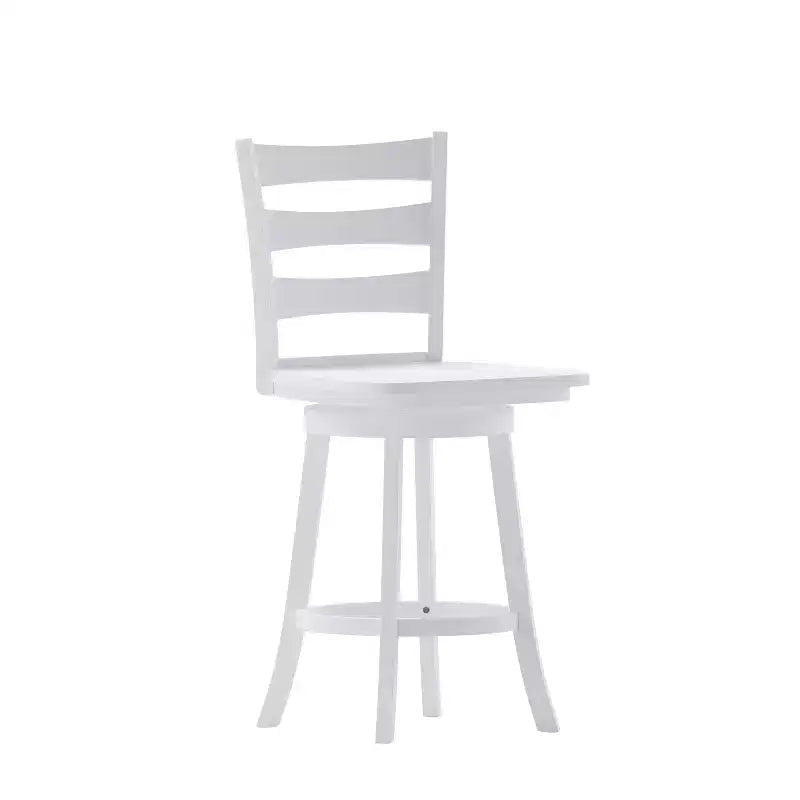 Tabouret de comptoir classique Emma et Oliver Ladderback avec siège en bois