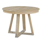 Ensemble de salle à manger vintage fonctionnel 5 pièces, table ronde avec rallonge de 40 cm et 4 chaises rembourrées - ModernLuxe