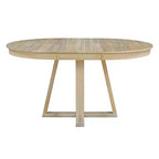 Ensemble de salle à manger vintage fonctionnel 5 pièces, table ronde avec rallonge de 40 cm et 4 chaises rembourrées - ModernLuxe
