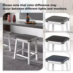 Costway Lot de 2 tabourets de bar 61 cm, hauteur comptoir, siège rembourré, cadre en bois, cuisine, marron/blanc