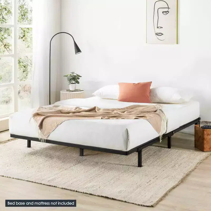 Best Price Mattress Support de matelas en métal Bunkie Board 4,1 cm, remplacement de lattes de lit noir