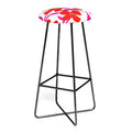 Maritza Lisa Pink Floral Pattern Barstool - Deny Designs
