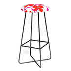 Maritza Lisa Pink Floral Pattern Barstool - Deny Designs