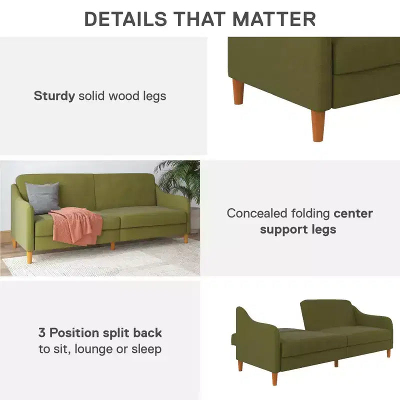 DHP Jasper Futon à Ressorts Hélicoïdaux