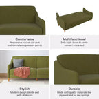 DHP Jasper Futon à Ressorts Hélicoïdaux