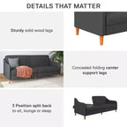 DHP Jasper Futon à Ressorts Hélicoïdaux