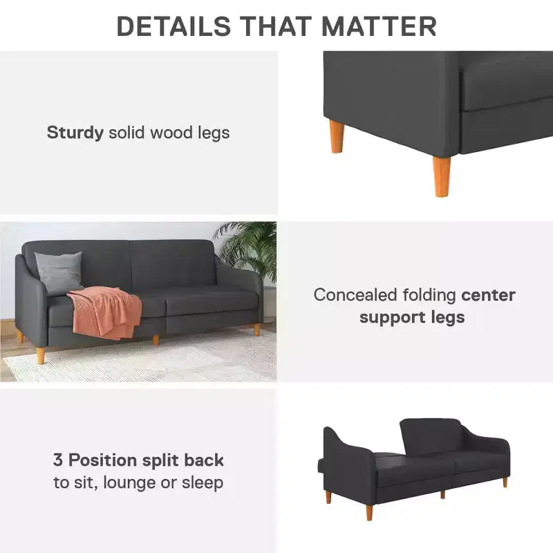 DHP Jasper Futon à Ressorts Hélicoïdaux