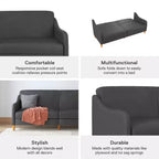 DHP Jasper Futon à Ressorts Hélicoïdaux