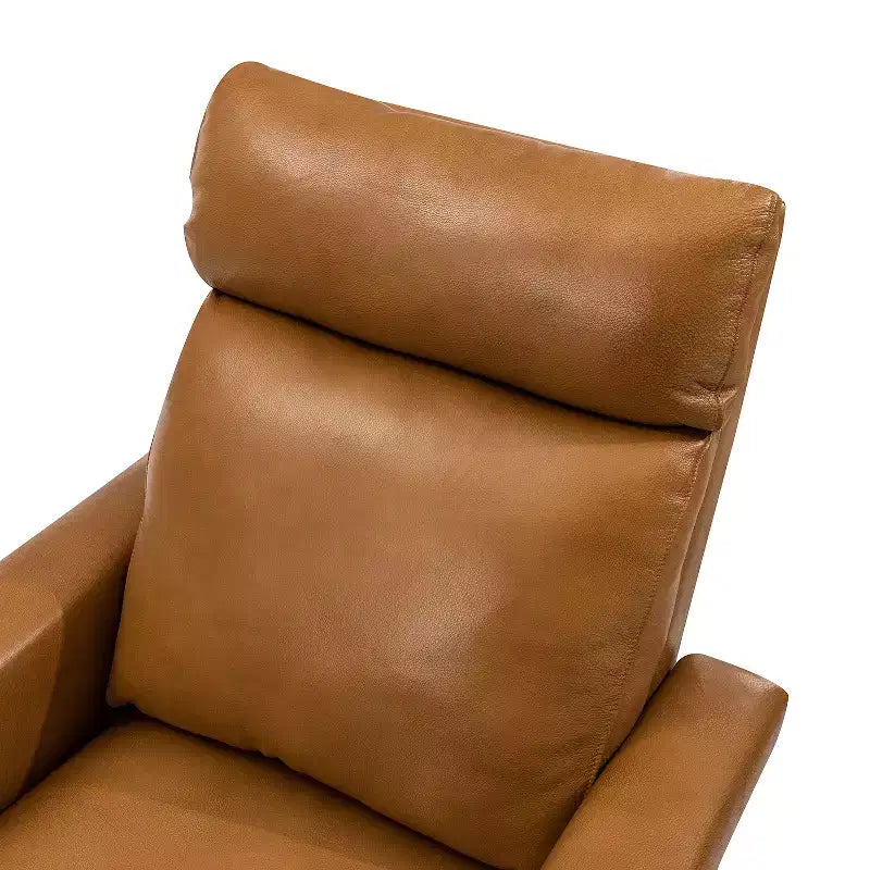 Fauteuil inclinable électrique en cuir véritable Camilo 32.75 | ART OF LIVING DESIGNS-CAMEL