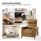 Fauteuil inclinable électrique en cuir véritable Camilo 32.75 | ART OF LIVING DESIGNS-CAMEL