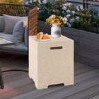 Costway Table de dissimulation de réservoir de propane en terrazzo 16'' 20 lbs avec couvercle de protection