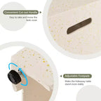 Costway Table de dissimulation de réservoir de propane en terrazzo 16'' 20 lbs avec couvercle de protection