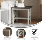 Table d'appoint style ferme en bois massif Emma et Oliver