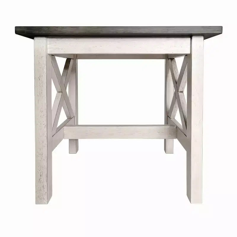 Table d'appoint style ferme en bois massif Emma et Oliver