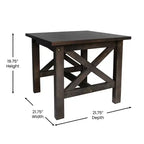 Table d'appoint style ferme en bois massif Emma et Oliver