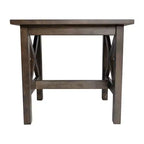 Table d'appoint style ferme en bois massif Emma et Oliver