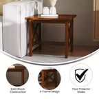 Table d'appoint style ferme en bois massif Emma et Oliver