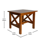 Table d'appoint style ferme en bois massif Emma et Oliver