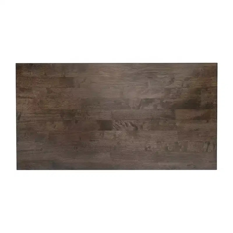 Flash Furniture Eli, table basse de style campagnard en bois massif, table d'appoint à tréteaux