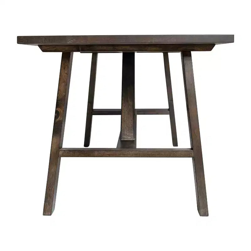 Flash Furniture Eli, table basse de style campagnard en bois massif, table d'appoint à tréteaux