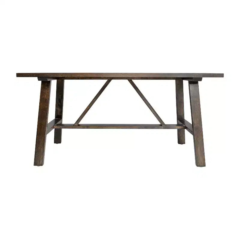 Flash Furniture Eli, table basse de style campagnard en bois massif, table d'appoint à tréteaux