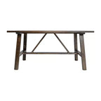 Flash Furniture Eli, table basse de style campagnard en bois massif, table d'appoint à tréteaux