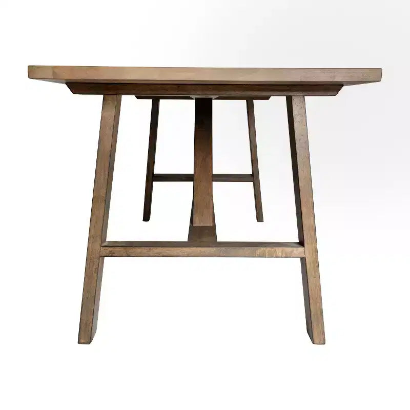 Flash Furniture Eli, table basse de style campagnard en bois massif, table d'appoint à tréteaux