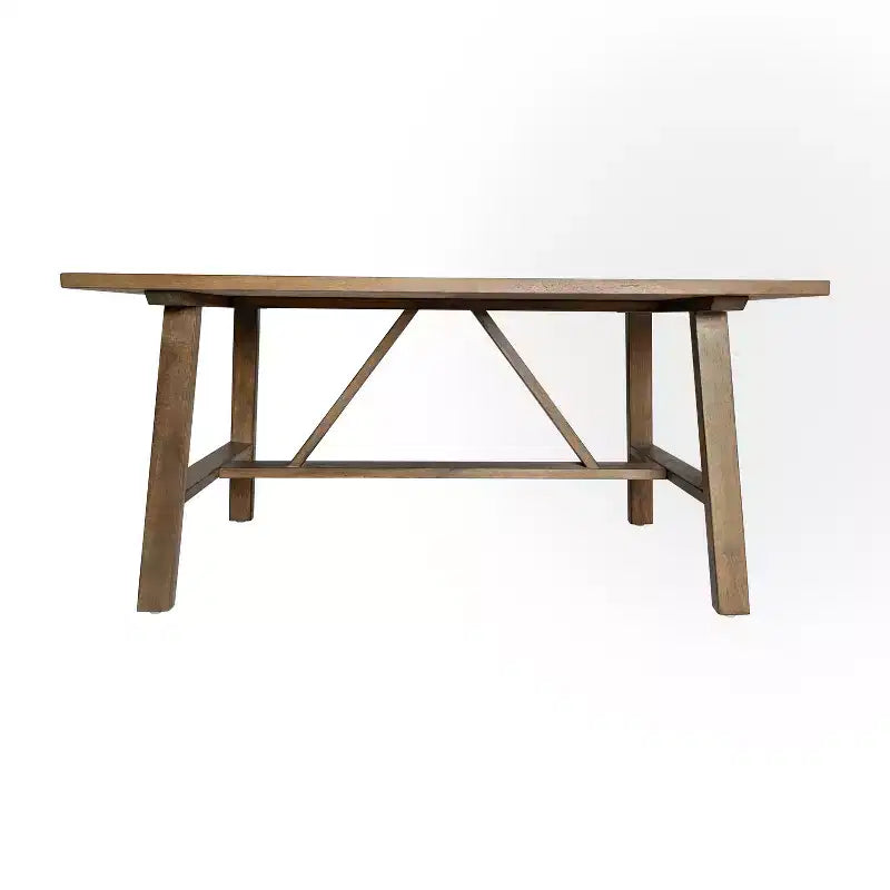 Flash Furniture Eli, table basse de style campagnard en bois massif, table d'appoint à tréteaux
