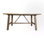 Flash Furniture Eli, table basse de style campagnard en bois massif, table d'appoint à tréteaux