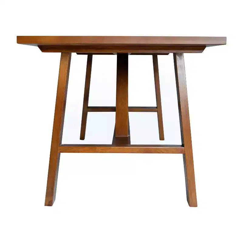 Flash Furniture Eli, table basse de style campagnard en bois massif, table d'appoint à tréteaux