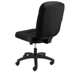 Chaise de bureau Elama Mid Back réglable en tissu noir