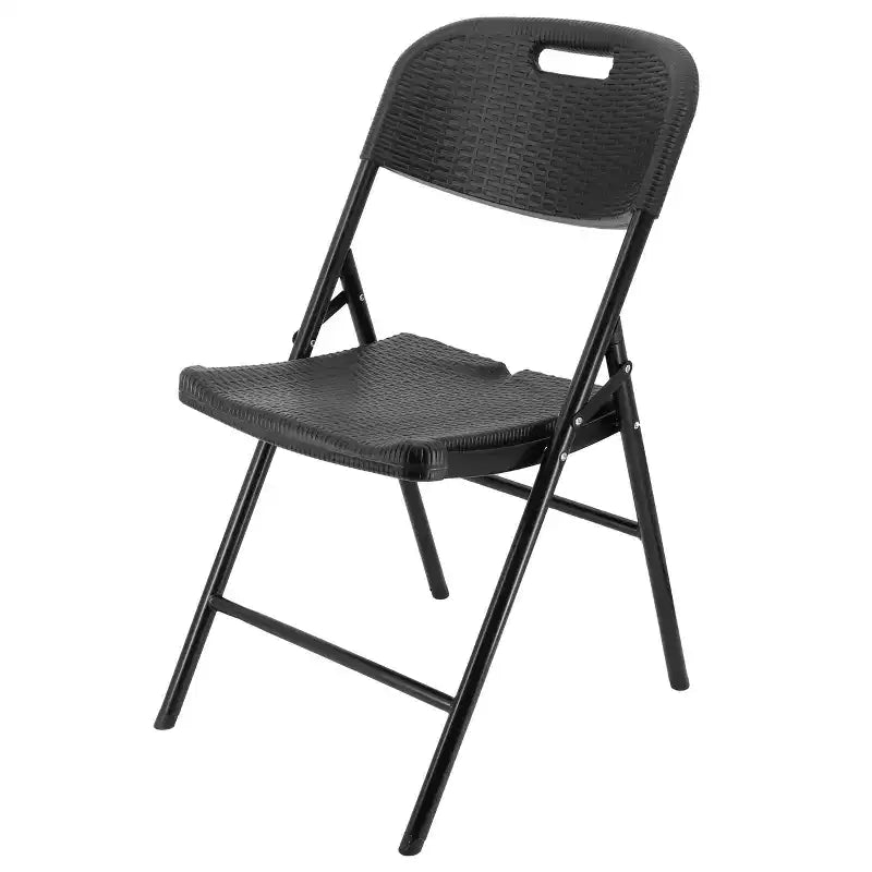 Chaise pliante en rotin Elama 4 pièces pour l'intérieur et l'extérieur