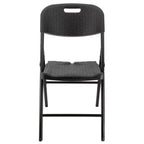 Chaise pliante en rotin Elama 4 pièces pour l'intérieur et l'extérieur