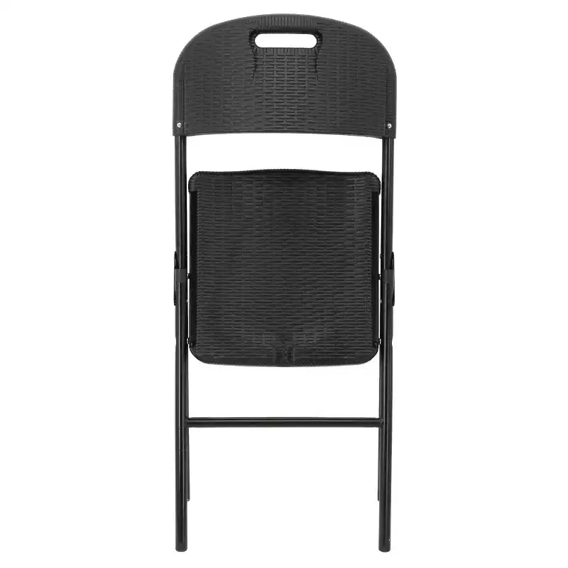Chaise pliante en rotin Elama 4 pièces pour l'intérieur et l'extérieur