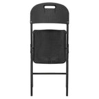 Chaise pliante en rotin Elama 4 pièces pour l'intérieur et l'extérieur