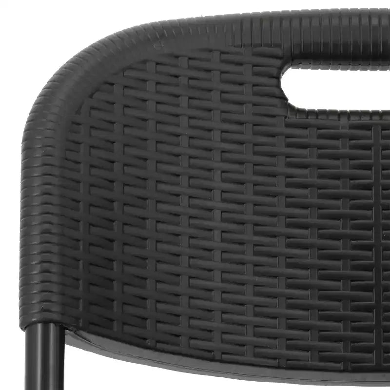 Chaise pliante en rotin Elama 4 pièces pour l'intérieur et l'extérieur