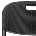 Chaise pliante en rotin Elama 4 pièces pour l'intérieur et l'extérieur