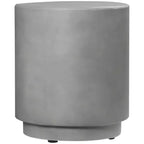 HOMCOM Table d'appoint légère avec finition béton, Table d'appoint ronde avec 4 pieds réglables pour l'intérieur et l'extérieur
