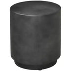 HOMCOM Table d'appoint légère avec finition béton, Table d'appoint ronde avec 4 pieds réglables pour l'intérieur et l'extérieur