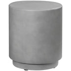 HOMCOM Table d'appoint légère avec finition béton, Table d'appoint ronde avec 4 pieds réglables pour l'intérieur et l'extérieur