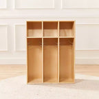 Vestiaire pour tout-petits ECR4Kids Streamline à 3 sections avec rangements, Meuble pour enfants