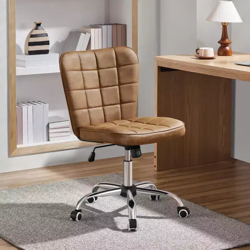 Yaheetech Chaise de bureau moderne sans accoudoirs à dossier mi-hauteur