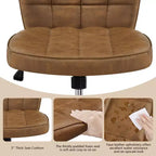 Yaheetech Chaise de bureau moderne sans accoudoirs à dossier mi-hauteur