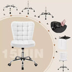 Yaheetech Chaise de bureau moderne sans accoudoirs à dossier mi-hauteur