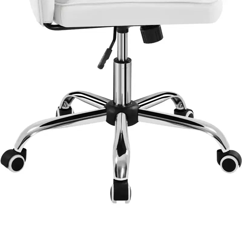 Yaheetech Chaise de bureau moderne sans accoudoirs à dossier mi-hauteur