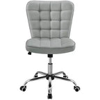 Yaheetech Chaise de bureau moderne sans accoudoirs à dossier mi-hauteur
