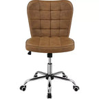 Yaheetech Chaise de bureau moderne sans accoudoirs à dossier mi-hauteur