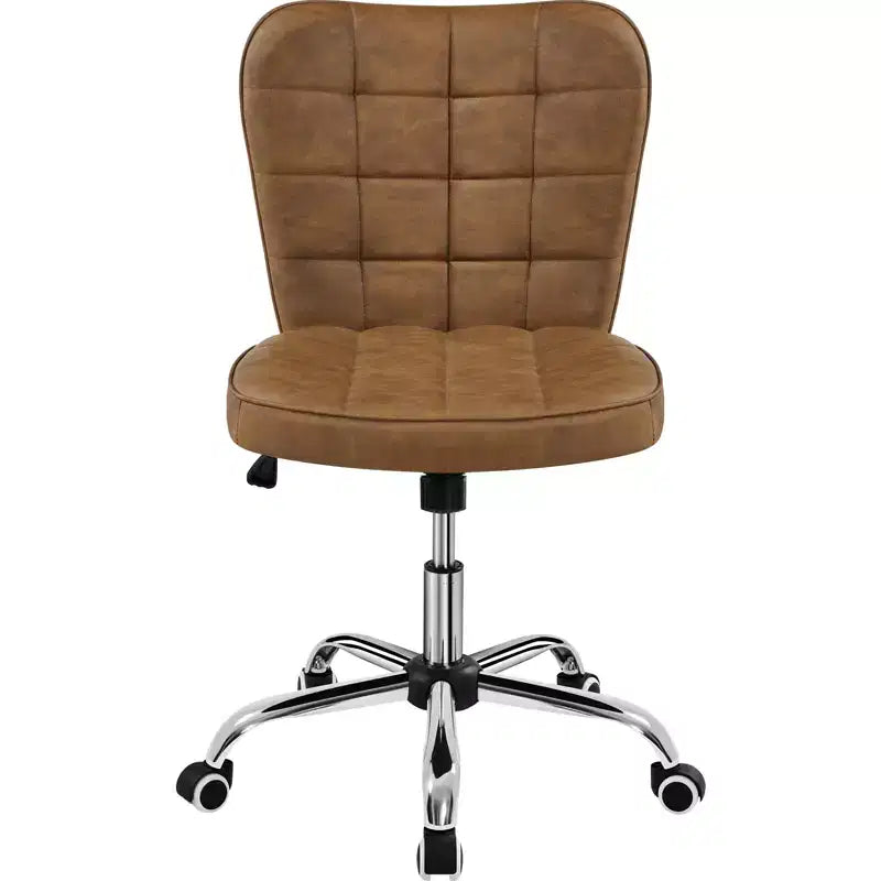 Yaheetech Chaise de bureau moderne sans accoudoirs à dossier mi-hauteur