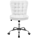 Yaheetech Chaise de bureau moderne sans accoudoirs à dossier mi-hauteur