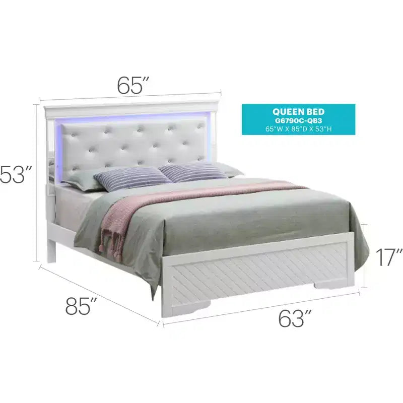 Lits panneaux Passion Furniture Verona et Queen